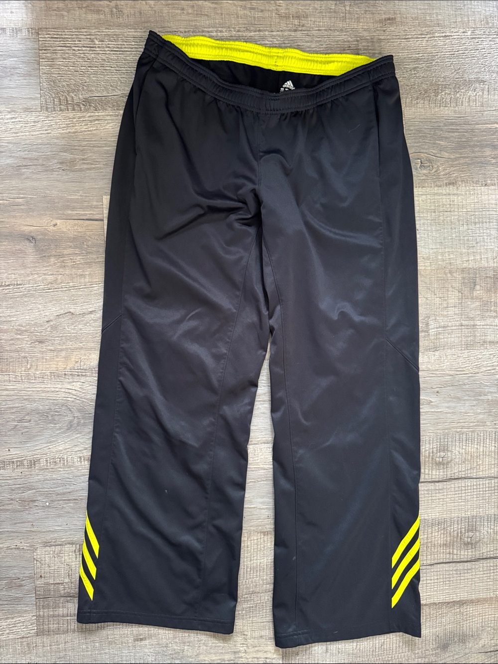 adidas Black Athletic Top with White Logo Print